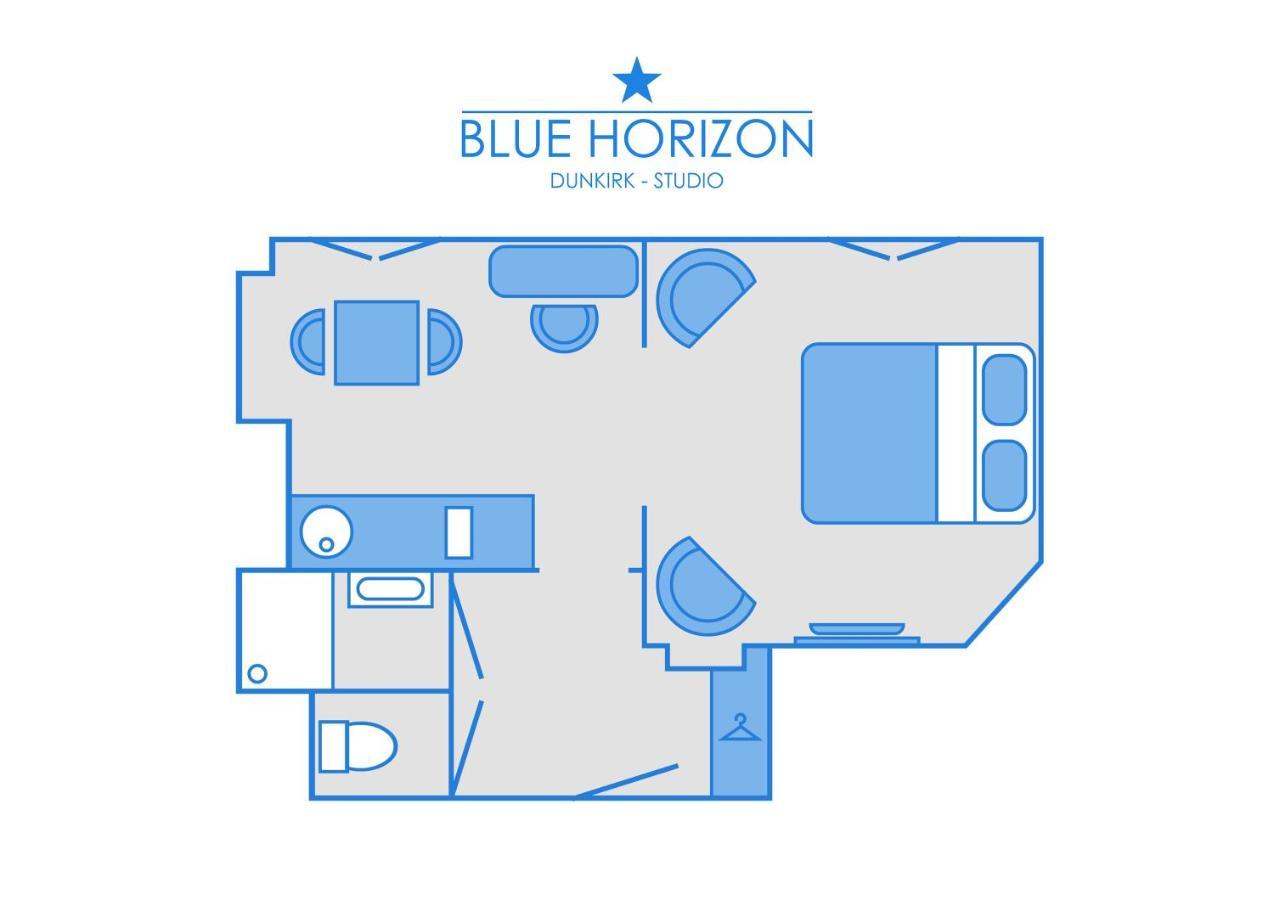 Sea View & Beach Studio Apartment - Blue Horizon Dunkirk Exterior photo